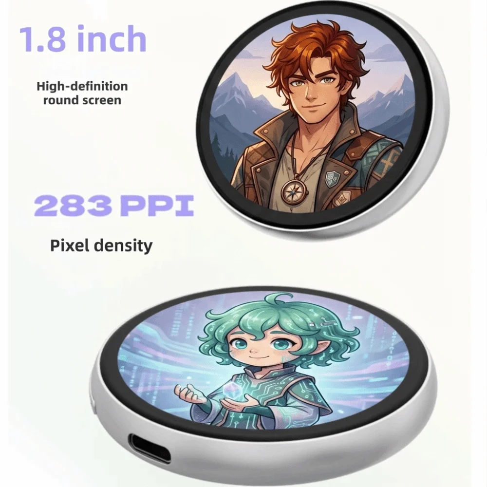 Magnetic Magnetic Electronic Badge Light‑Up Interactive Trendy Collectible Pendant Compact Lightweight Smart Decor
