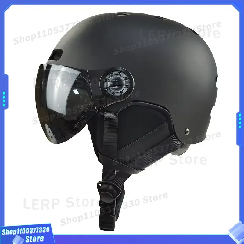 Detachable Ski Helmet with Goggles 2 in 1 Set for Men Women Winter Snowboard Safety Gear Outdoor Snow Sports Dirt Bike