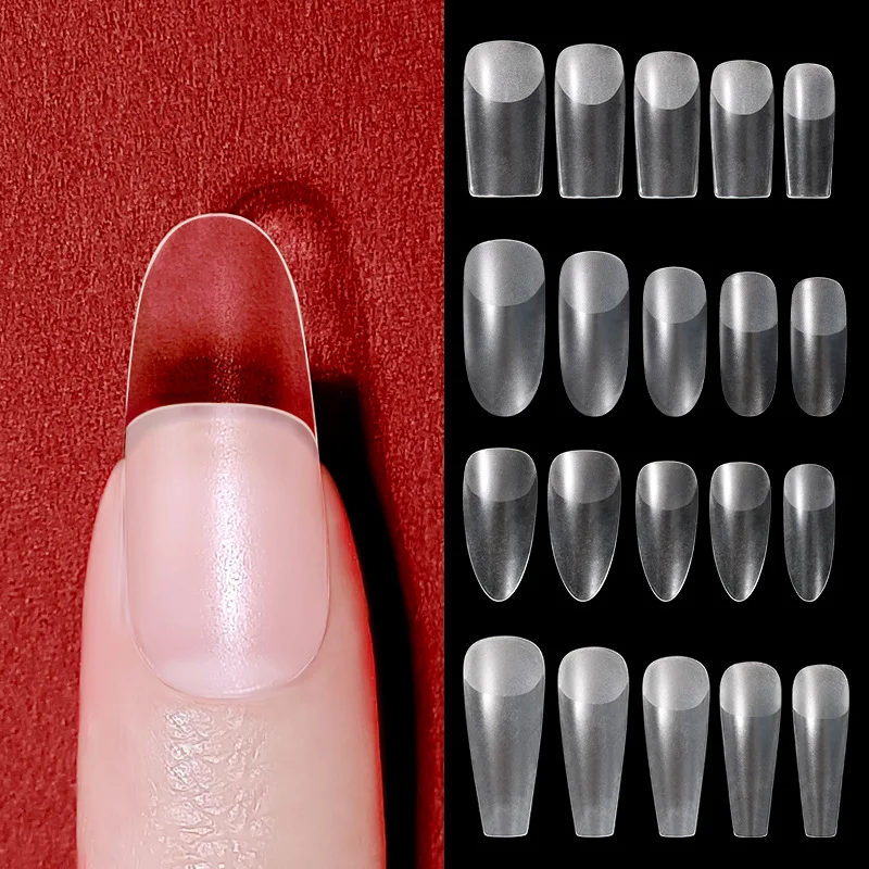 

240pcs/Box Fake Nail Patches Ultra-Thin Traceless Press On Nail Extension System Full Cover Nail Tips Manicures Tool Faux Ongles