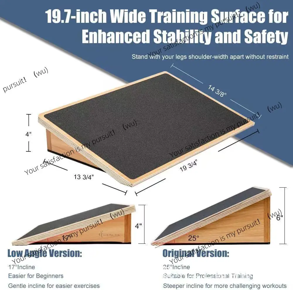 Wooden tensile board Inclined pedal Squat training Inclined board Fitness deadlift squat foot pad