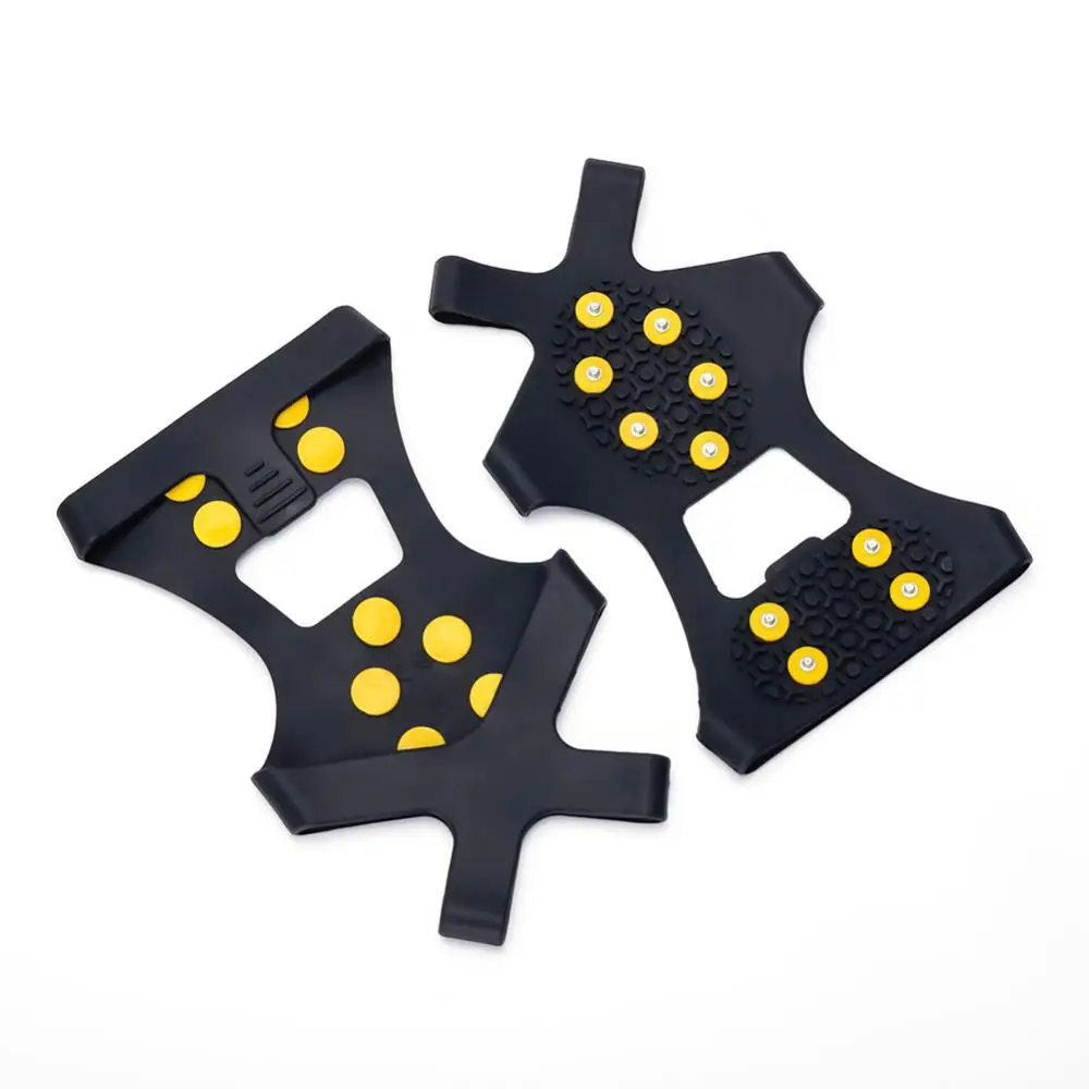 1Pair 10-Studs Snow Ice Claw Climbing  Cover For Women Men Boots Cover Anti-Skid Anti Slip Spikes Grips Crampon Cleats Sport Sho