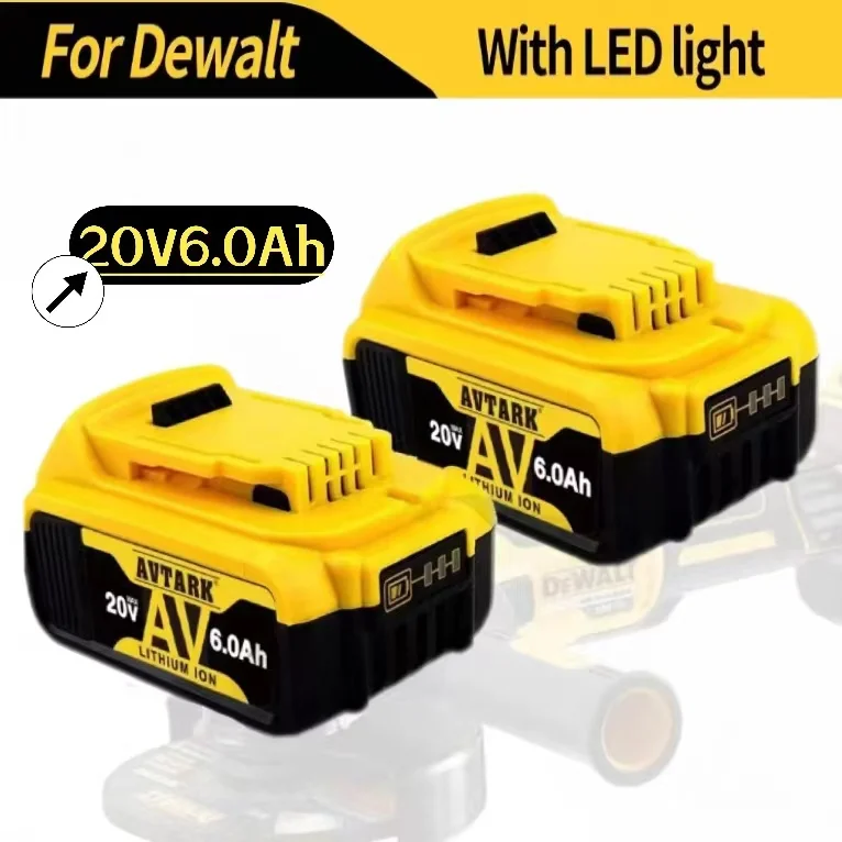 

Original DCB200 20V 6000mAh Lithium Replacement Battery For Dewalt 18V DCB184 DCB200 DCB182 DCB180 DCB181 DCB182 DCB201 DCB206