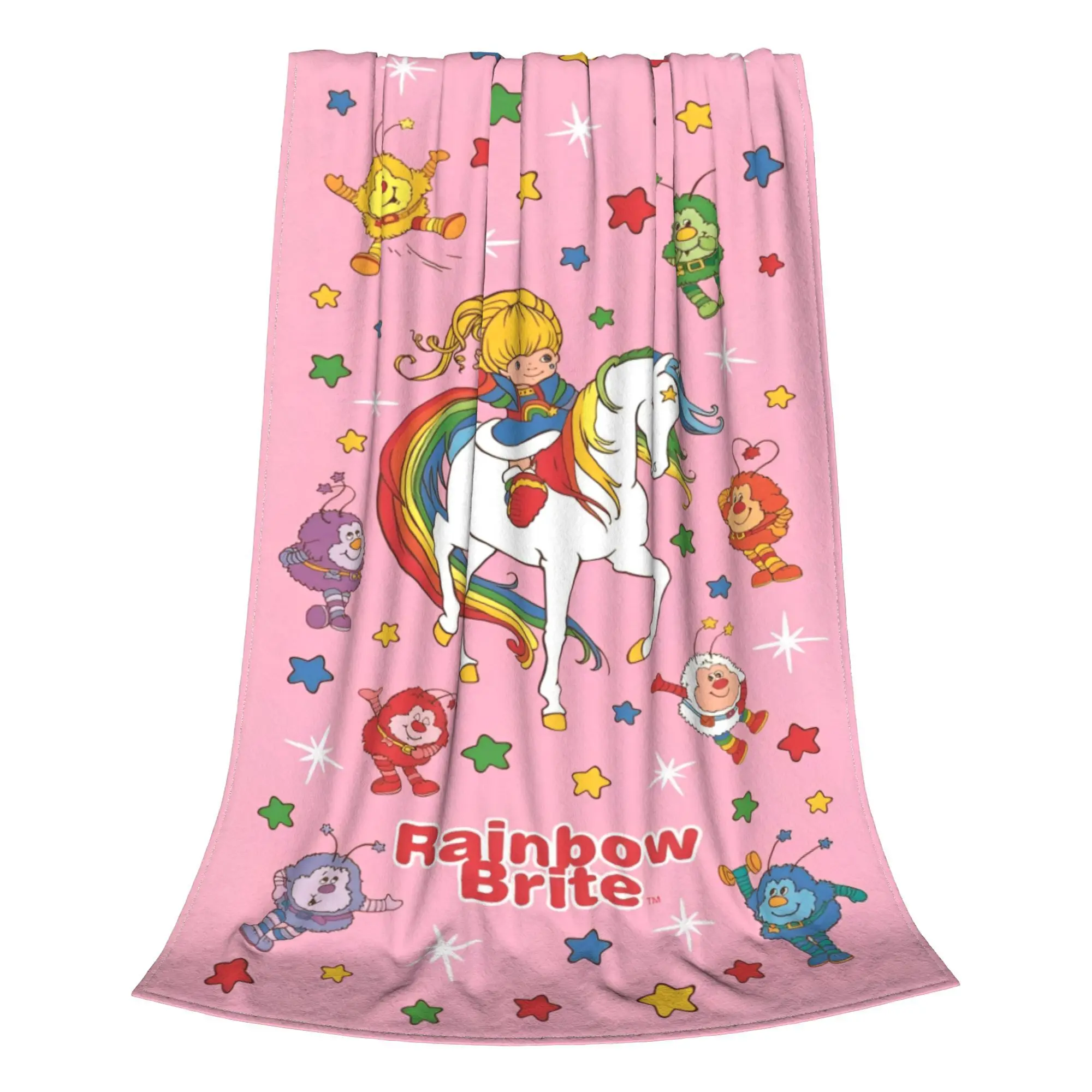 Cozy Rainbows Brite Blanket Stuff Sofa Decorative  Throw Blanket Lightweight Thin Velvet for Office
