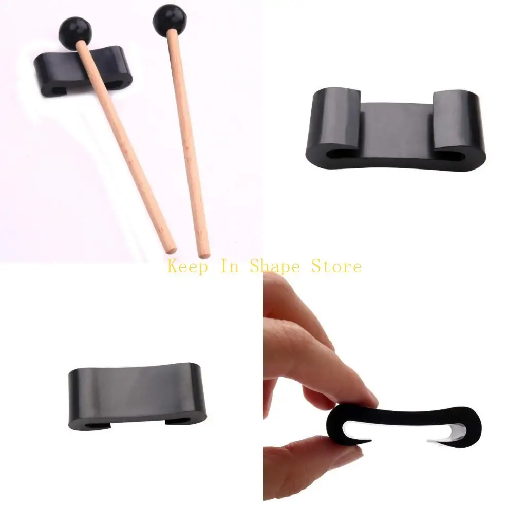 U1JC 2Pcs Steel Tongue Drum Hammer Rest Drum Pad Drumstick Hammer Rests