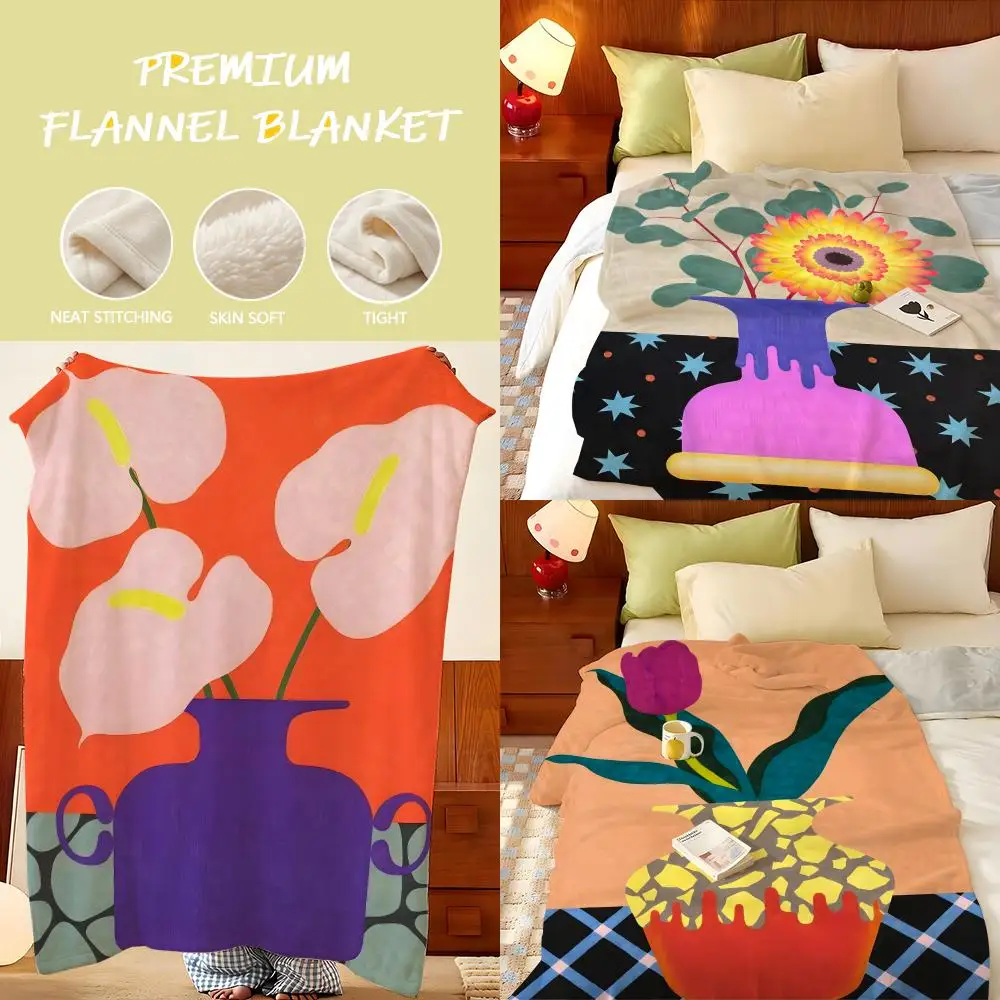 Artist S-Shotaro M-Murakami Throw Flannel Throw Blanket, Lightweight Cozy, Durable Washable cute Cool