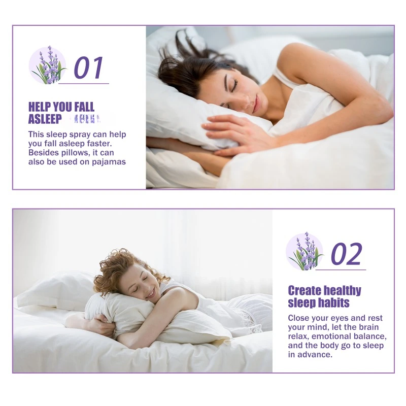 30ml Lavender Sleep Spray relieve fatigue Insomnia Treatment Mist Deep Sleeping Spray late anxiety Decompression improve sleep