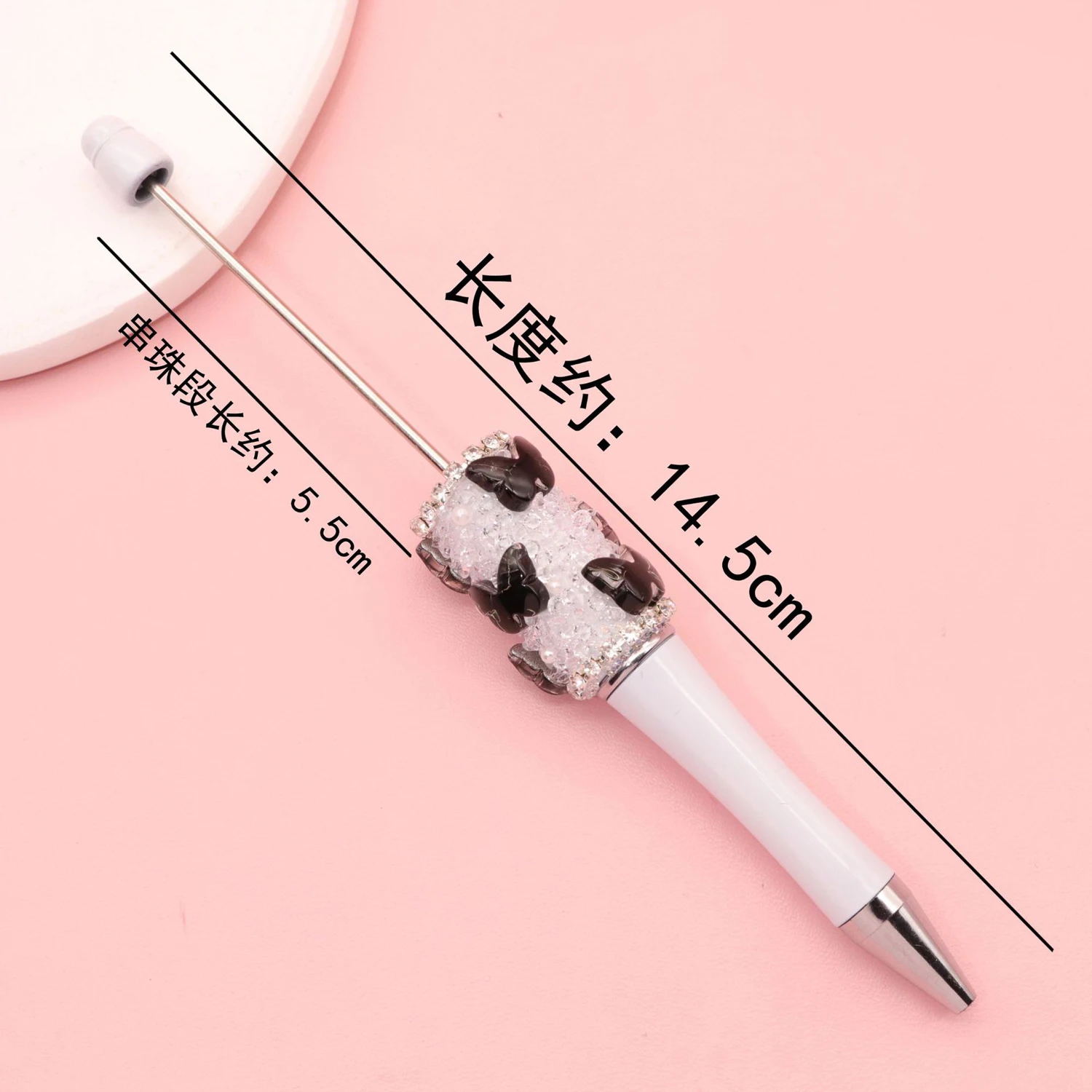 36Pcs Butterfly‑Embellished DIY Bead Pen – Pearl and Rhinestone Ballpoint Pen Gift for Teens & Office Use