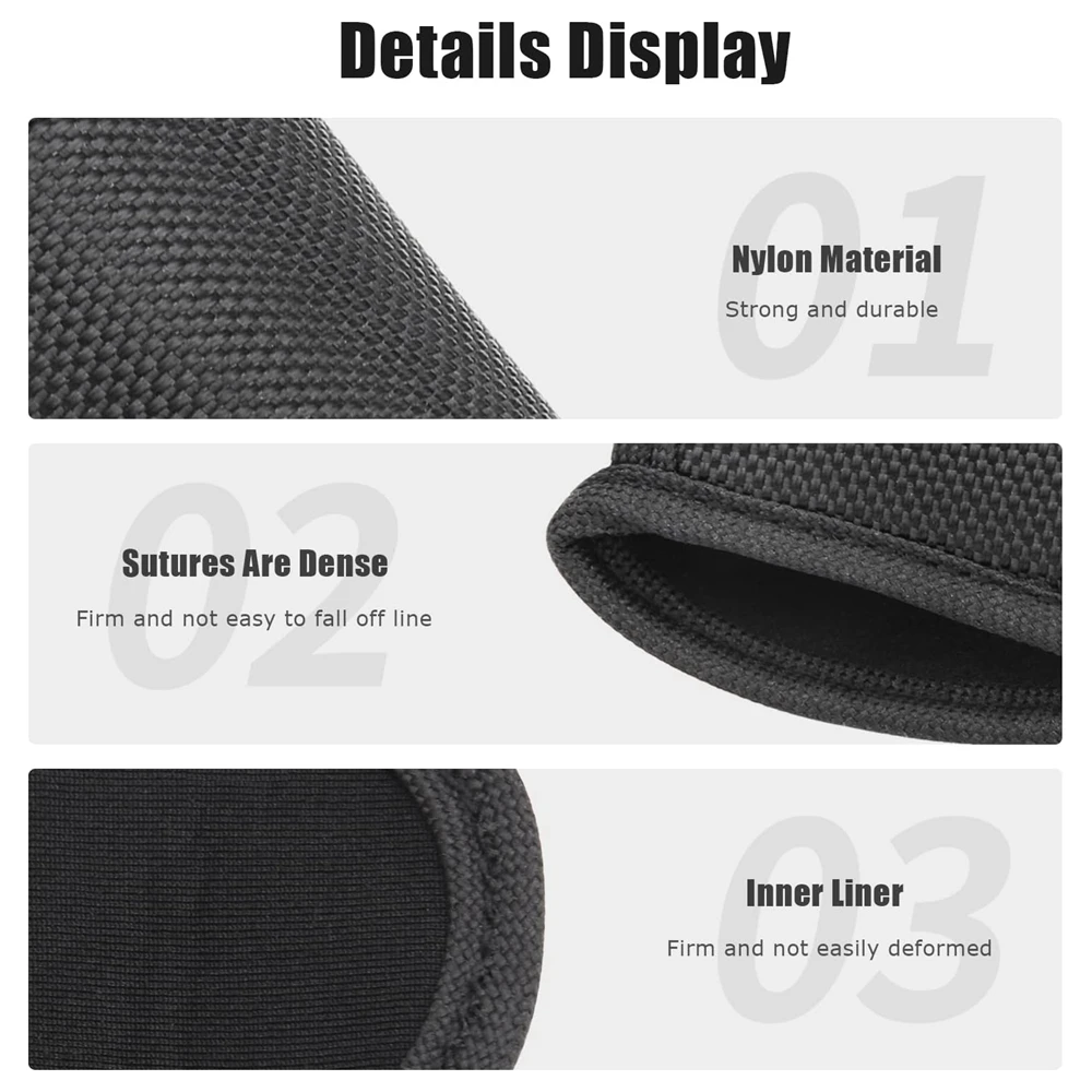Flashlight Holster for Duty Belt Open Top D Cell Compact Light Holder Case Nylon Light Holster Pouch  Handheld Flashlight Bag