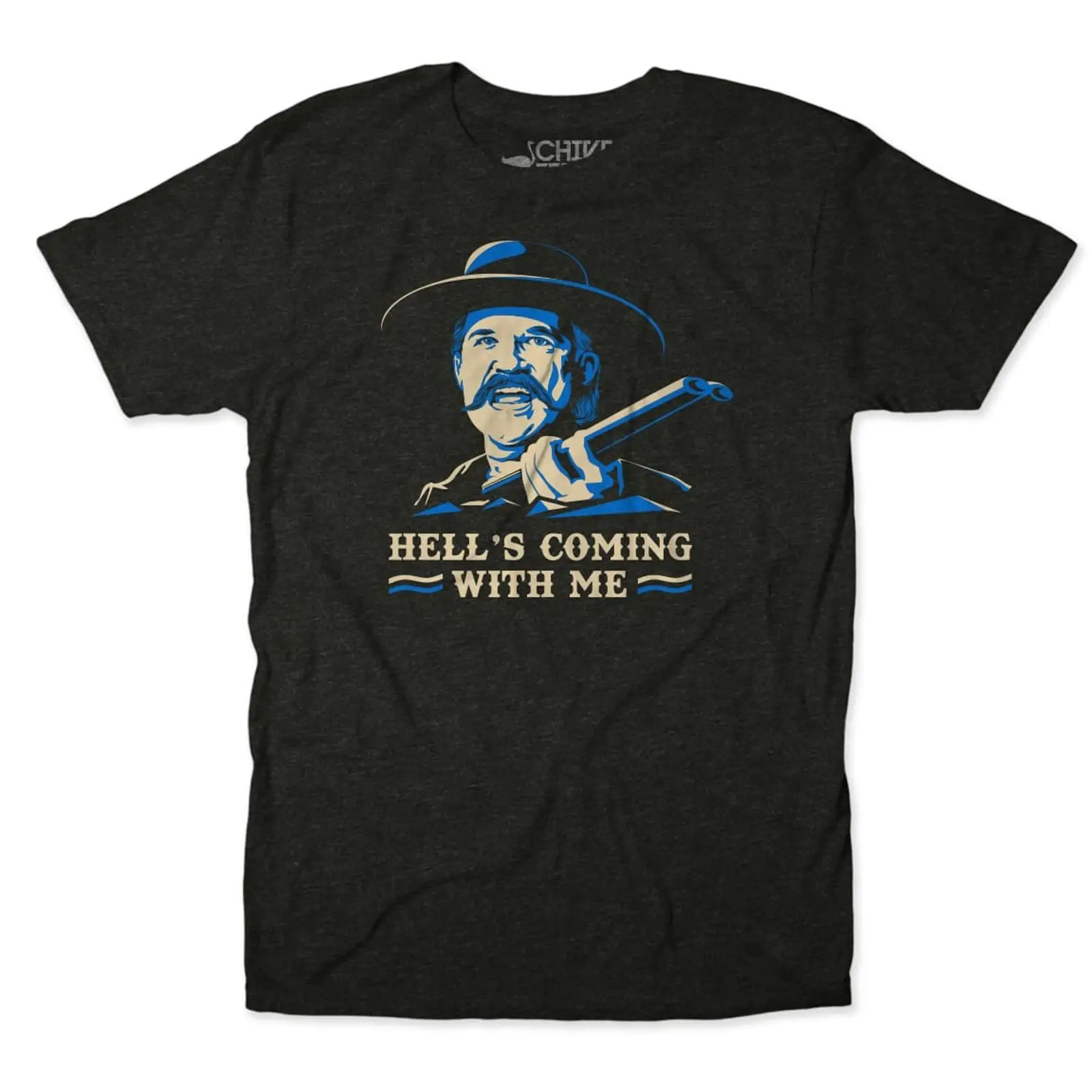 

theCHIVE Men's Tombstone Wyatt Earp Hell's Coming With Me T-Shirt