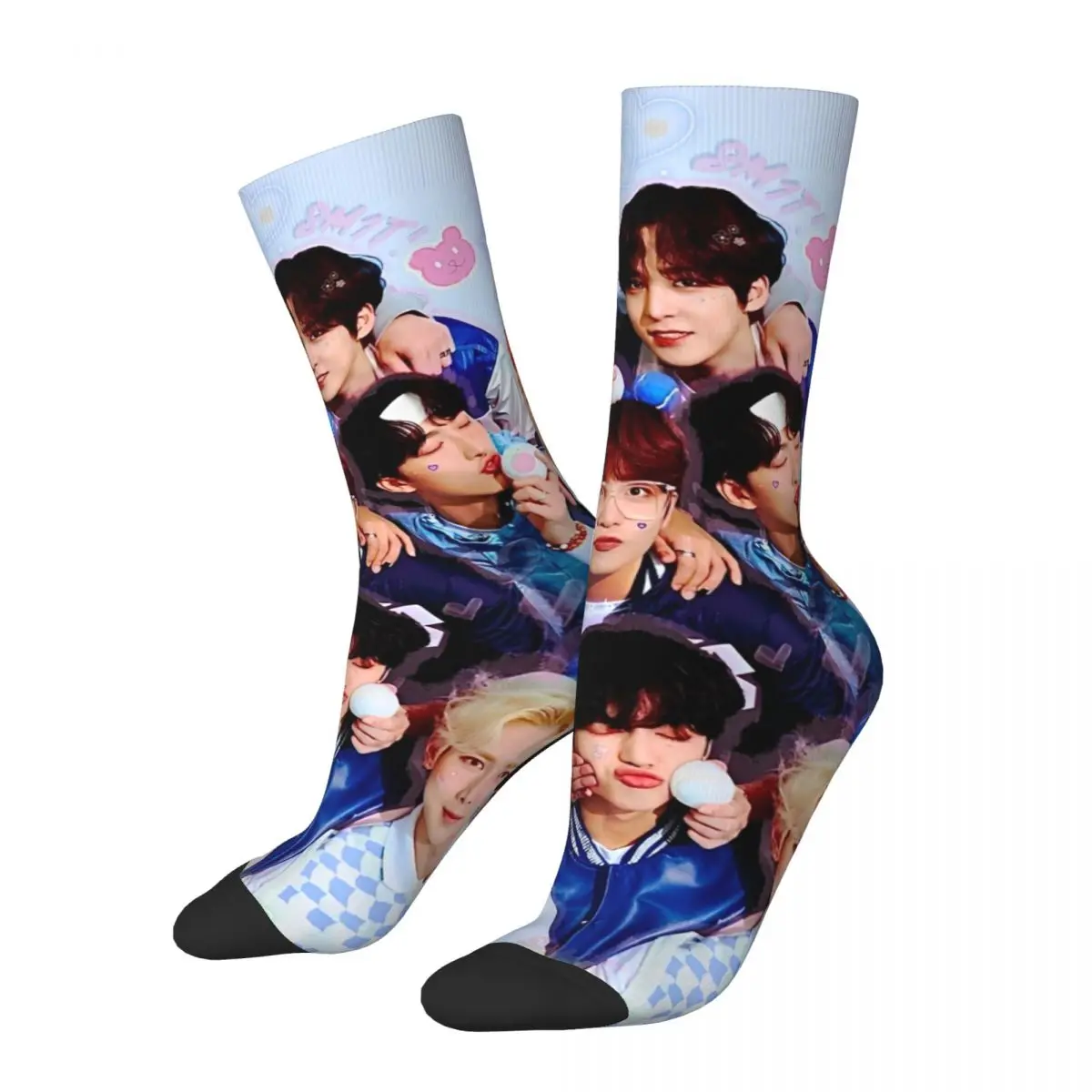 

Harajuku Korean Ateezed Skateboard Socks Kpop Idol Polyester Middle Tube Socks for Women Men