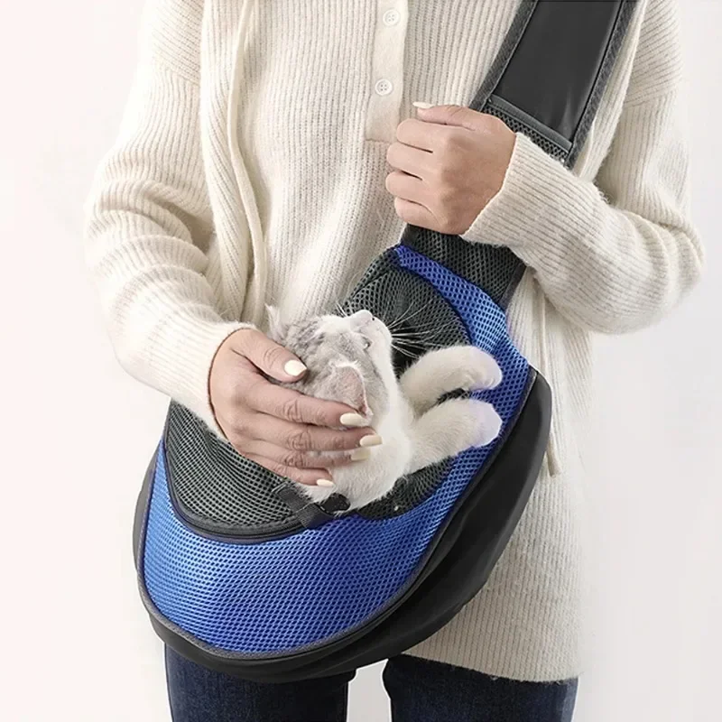 Cat Bag Pet Puppy Carrier Mesh Oxford S/L Outdoor Travel Dog Comfort Shoulder Bag Single Sling Handbag Tote Pouch  Hiking Tool