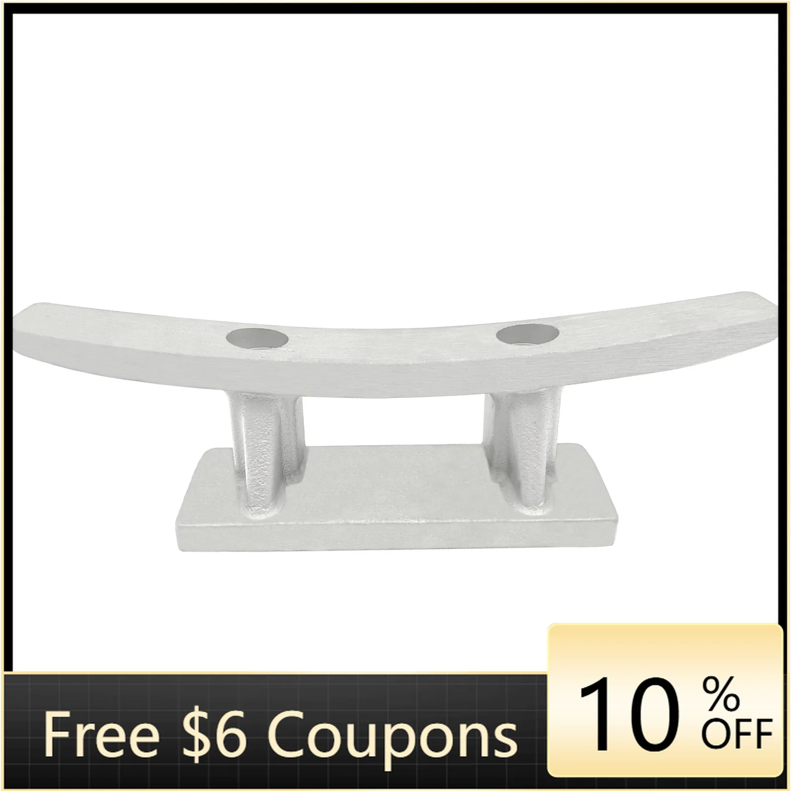 

BBF ISURE MARINE 1Pcs 13.5'' Aluminum Two Hole Base Deck Cleat Boat Fender Rope