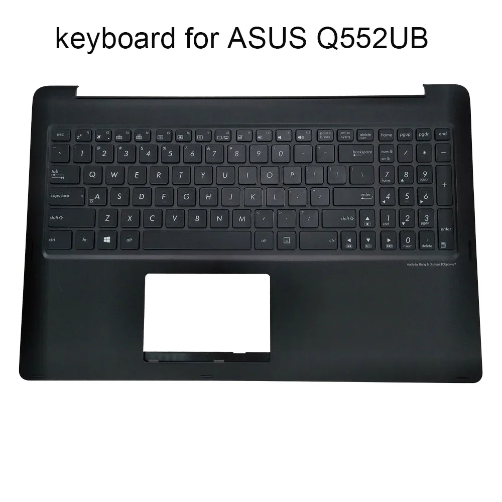 

US Backlight Keyboard Palmrest for Asus Q552UB BHI7T12 Pc Notebook Keyboards English Backlit Black Top Case 90NB0A91-R30010