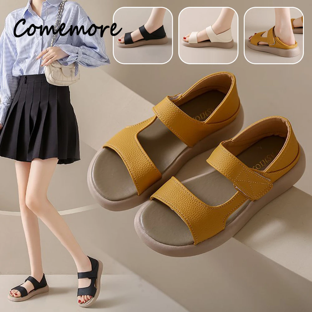 

Summer Trend New Women Shoes Simple Buckle Open Toe Fashion Casual Roman Ladies Sandals Soft Comfortable Beach Shoe PLus Size