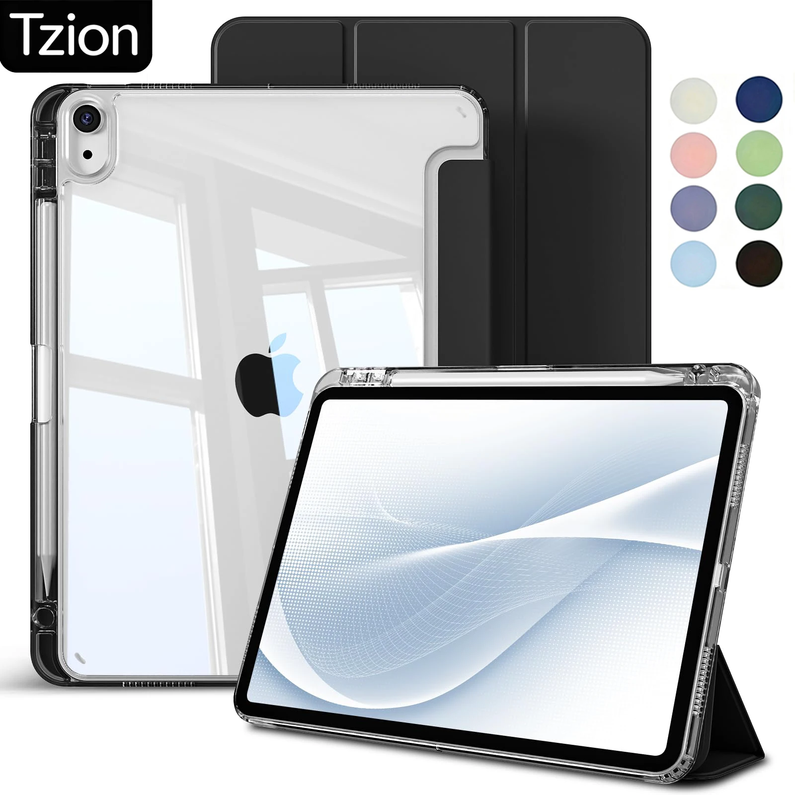 Case for iPad Mini Air Pro 1 2 3 4 5 6 7 8 9 10 11 8.3 9.7 10.2 10.5 10.9 11 12.9 13 Transparent Magnetic Auto Wake Sleep Cover