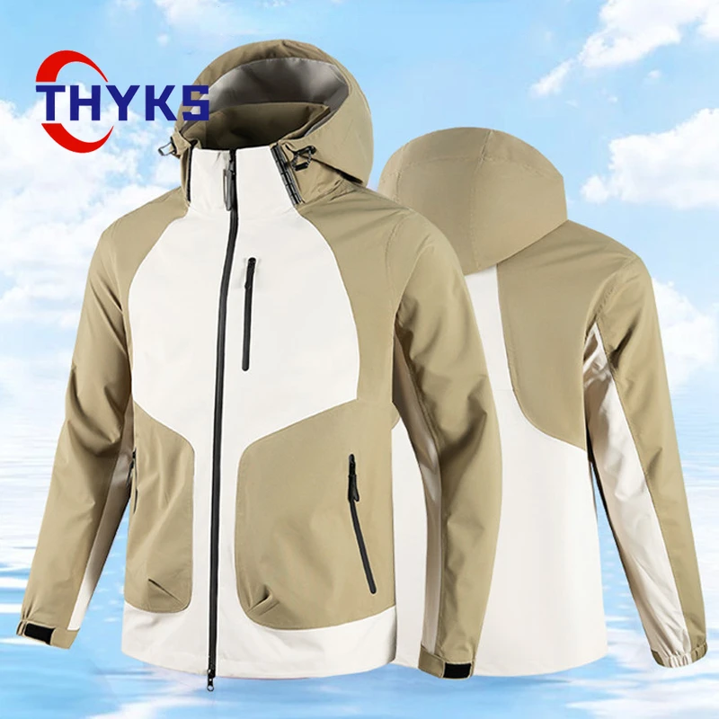 Thin Assault Suit Men Windproof Stain Resistant Outdoor Couple Mountaineering Jacket Trendy Hooded Camping Hiking Coat Hombre