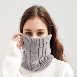 Winter Scarf for Women Children Girl Knitted Scarf Thickened Wool Collar Scarves Neck Scarf Warm Neckchief Ski Warm Ring Scarf