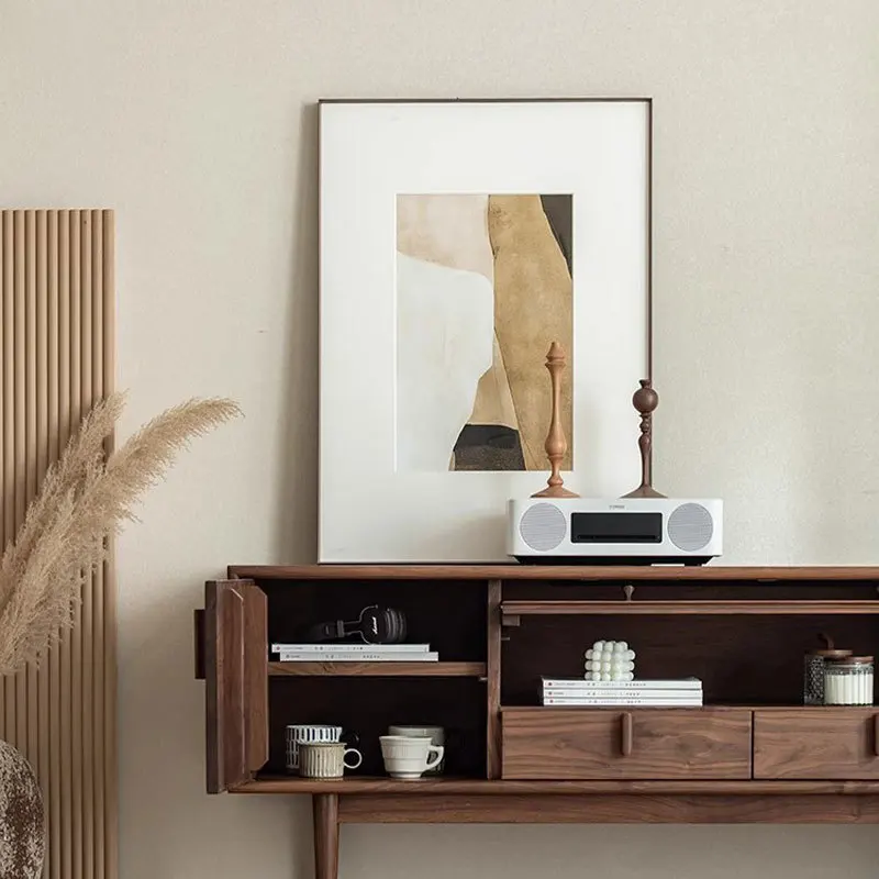 Настраиваемый североамериканский минималистичный телевизор из цельного дерева, латунные ножки для гостиной, простая комбинация мебели для маленькой квартиры