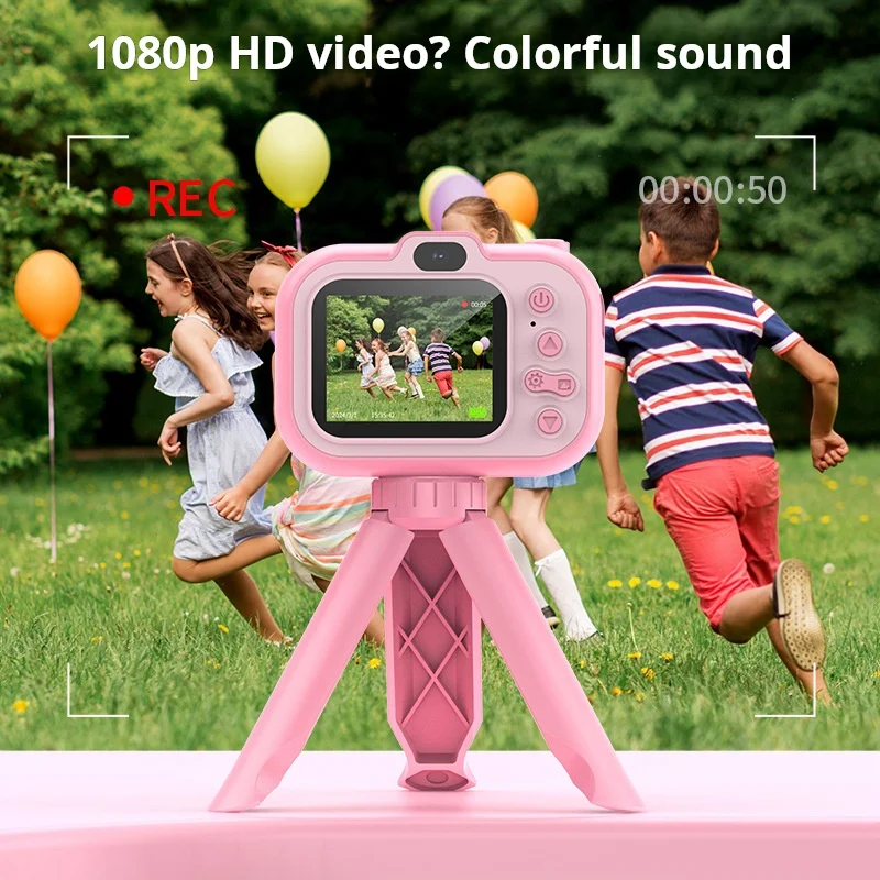 New Children's Camera High Definition Dual Camera 9600W with Stand Camera Front and Rear Dual Camera