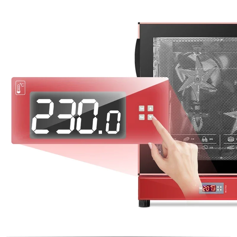 ครัวเรือน 220v Air เตาอบ Commercial ขนาดใหญ่ขนาดใหญ่ Moon เค้ก Hot Air Baking เค้กส่วนตัวพิซซ่าบ้านไฟฟ้า