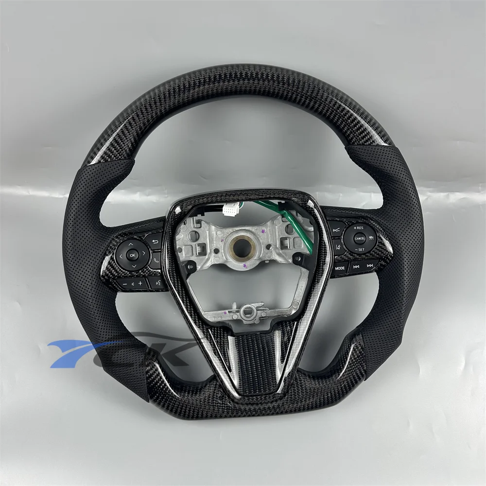 

Carbon Fiber Leather With decorative frame button heating Steering Wheel fit for 2018 2019 2020 2021 2022 2023 Toyota Camry
