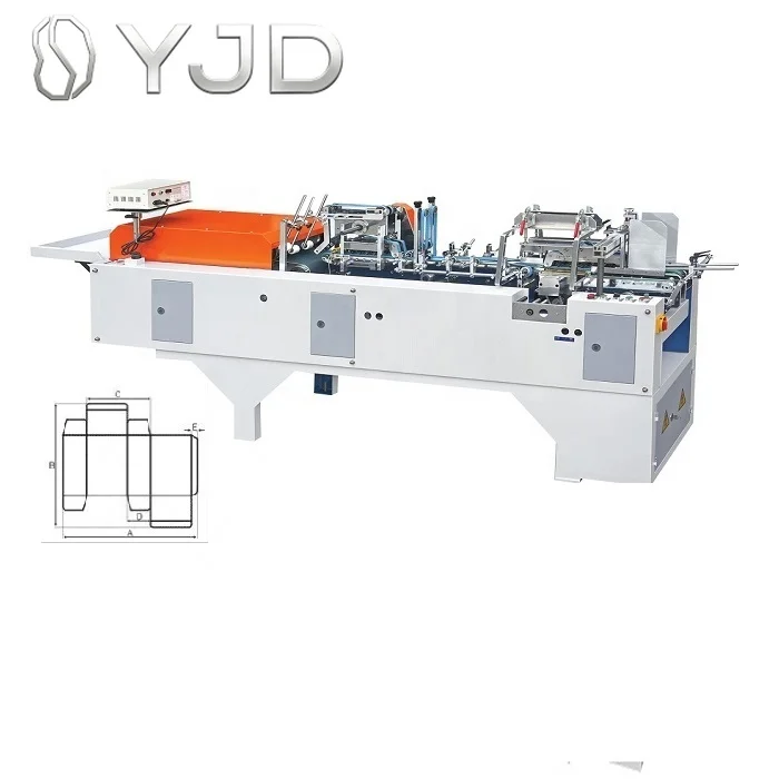 High Speed Cardboard Small Box Folder Gluer Machine for Sale