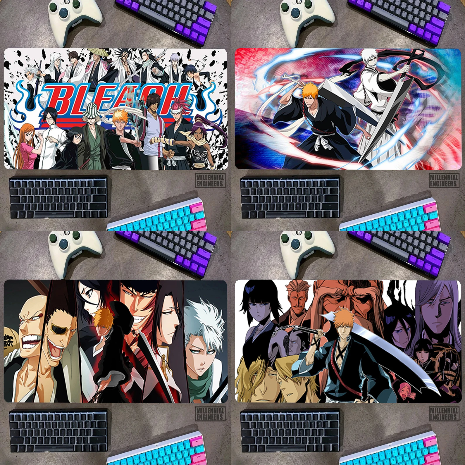 BLEACH Anime Mouse Pad Big Mousepepad Keyboard Premium Mousepad Desk Mat Office Accessories Gaming Mats Gamer Extended Large Xxl