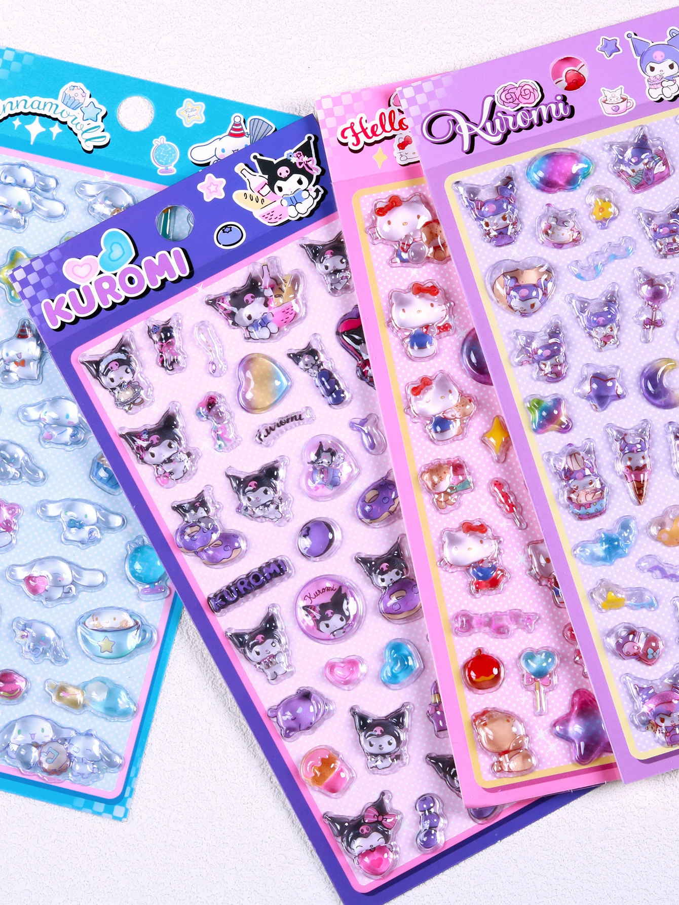 Cartoon 3D Crystal Stickers, Handmade Decorative Stickers For Mobile Phone Cases, Desktop Decoration, Assorted Styles With Possi