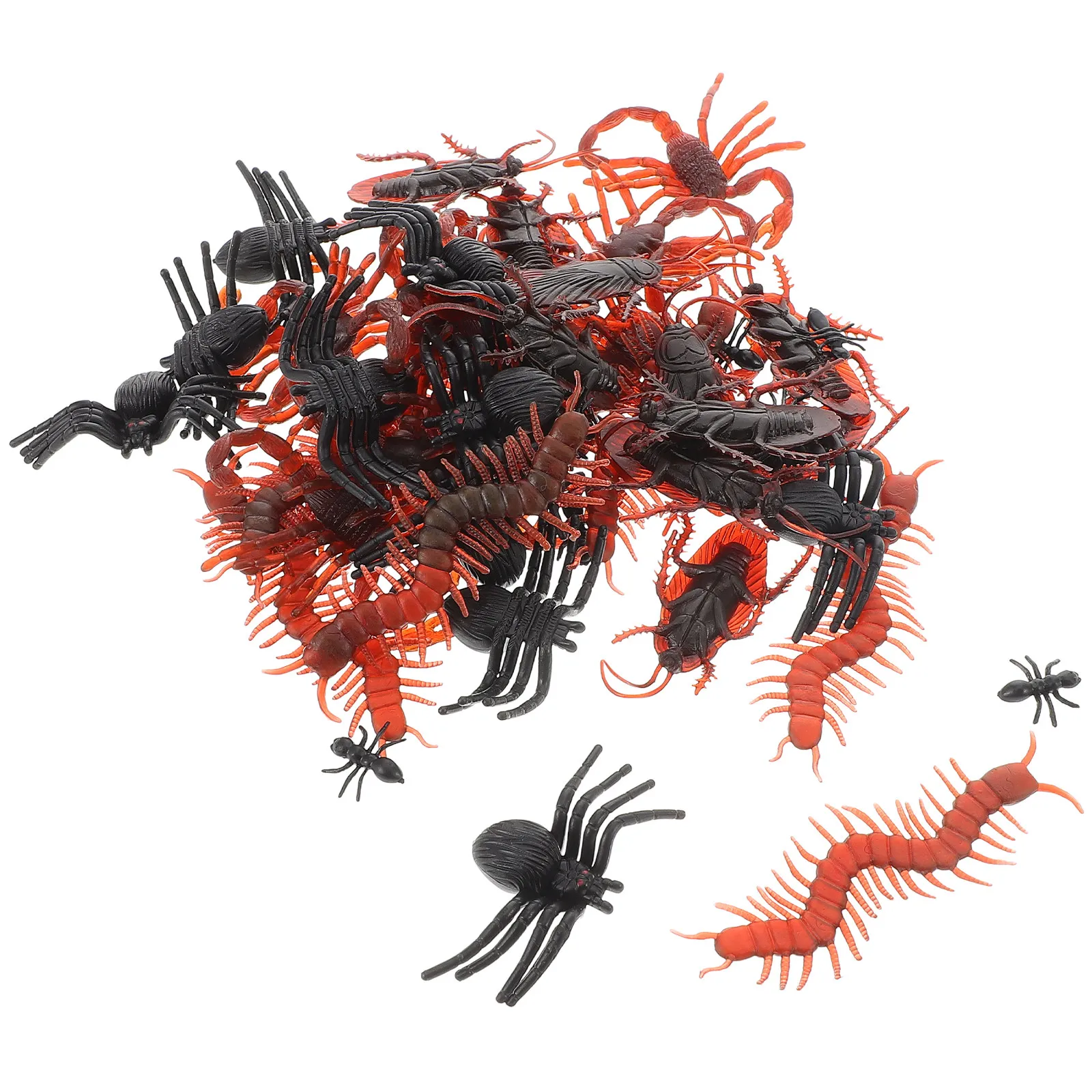

50Pcs Plastic Simulation Bugs Fake Insects Realistic Halloween Party Decoration Prank Props Reusable Detailed Centipede Scorpion