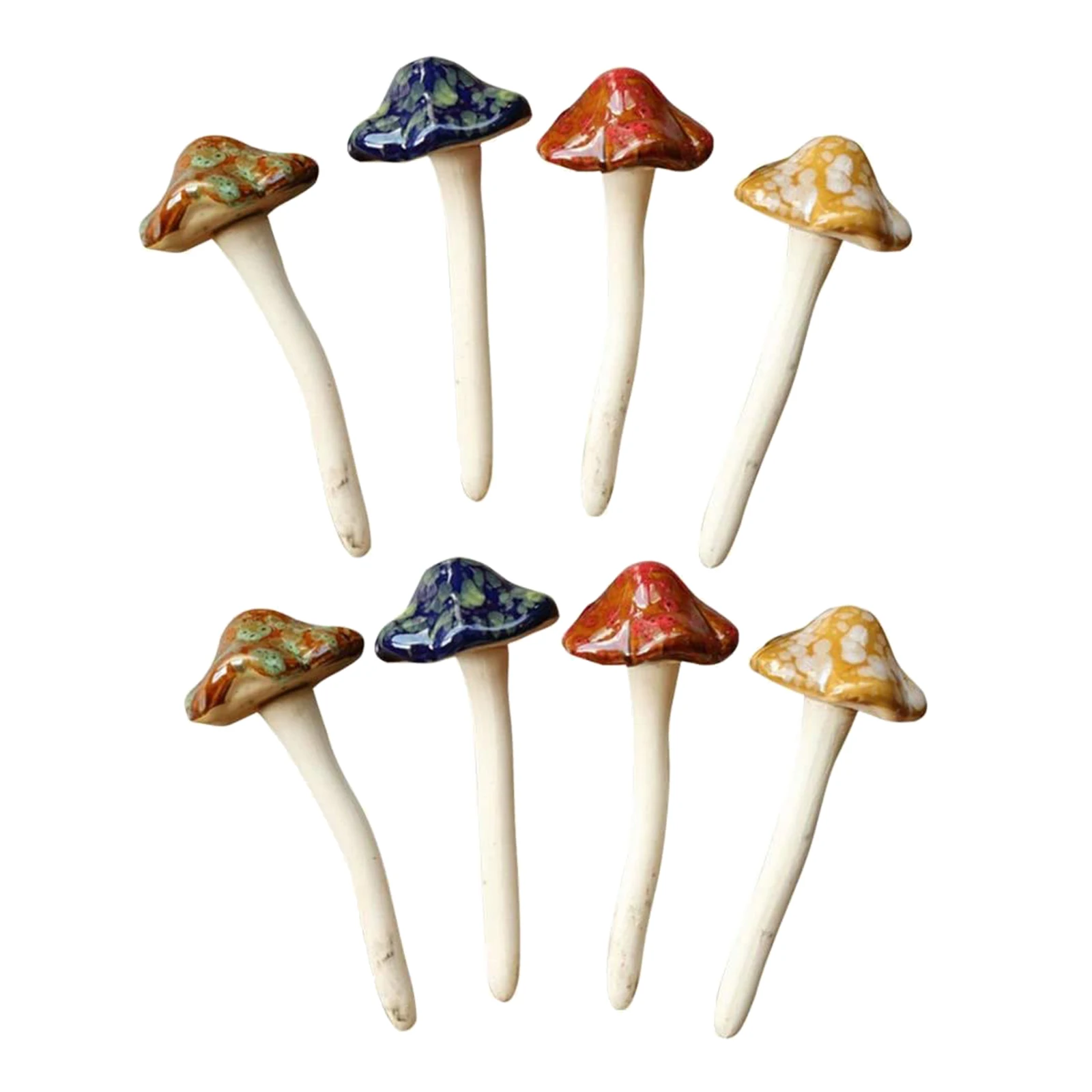 

8 Pcs Mushroom Garden Ornaments Perfect for Fairy Gardens Lawn Bonsai Decor