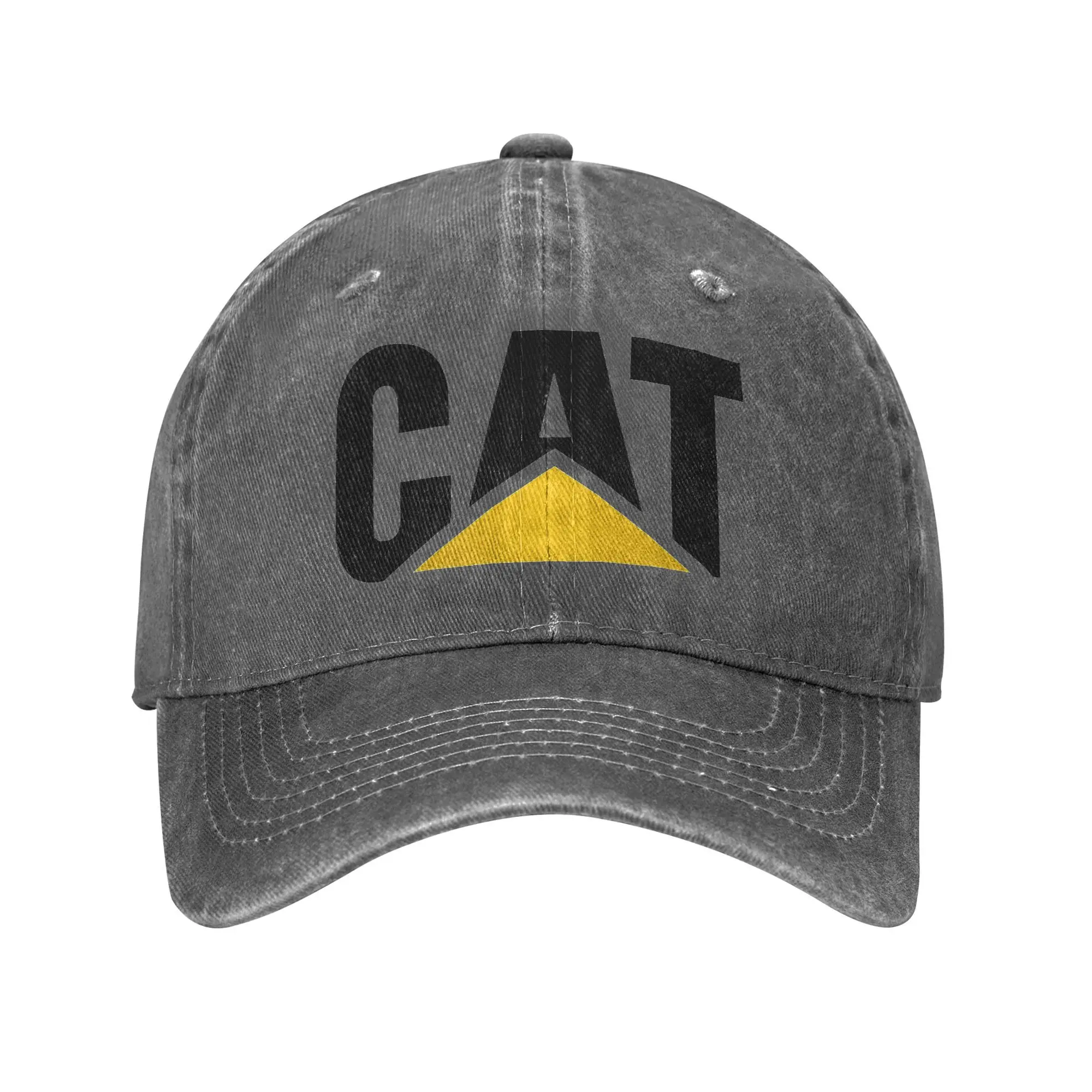 Gorras de béisbol con logotipo de CAT-CATERPILLAR, sombrero informal desgastado, lavado, Snapback, Unisex, al aire libre, todas las estaciones, regalo de viaje