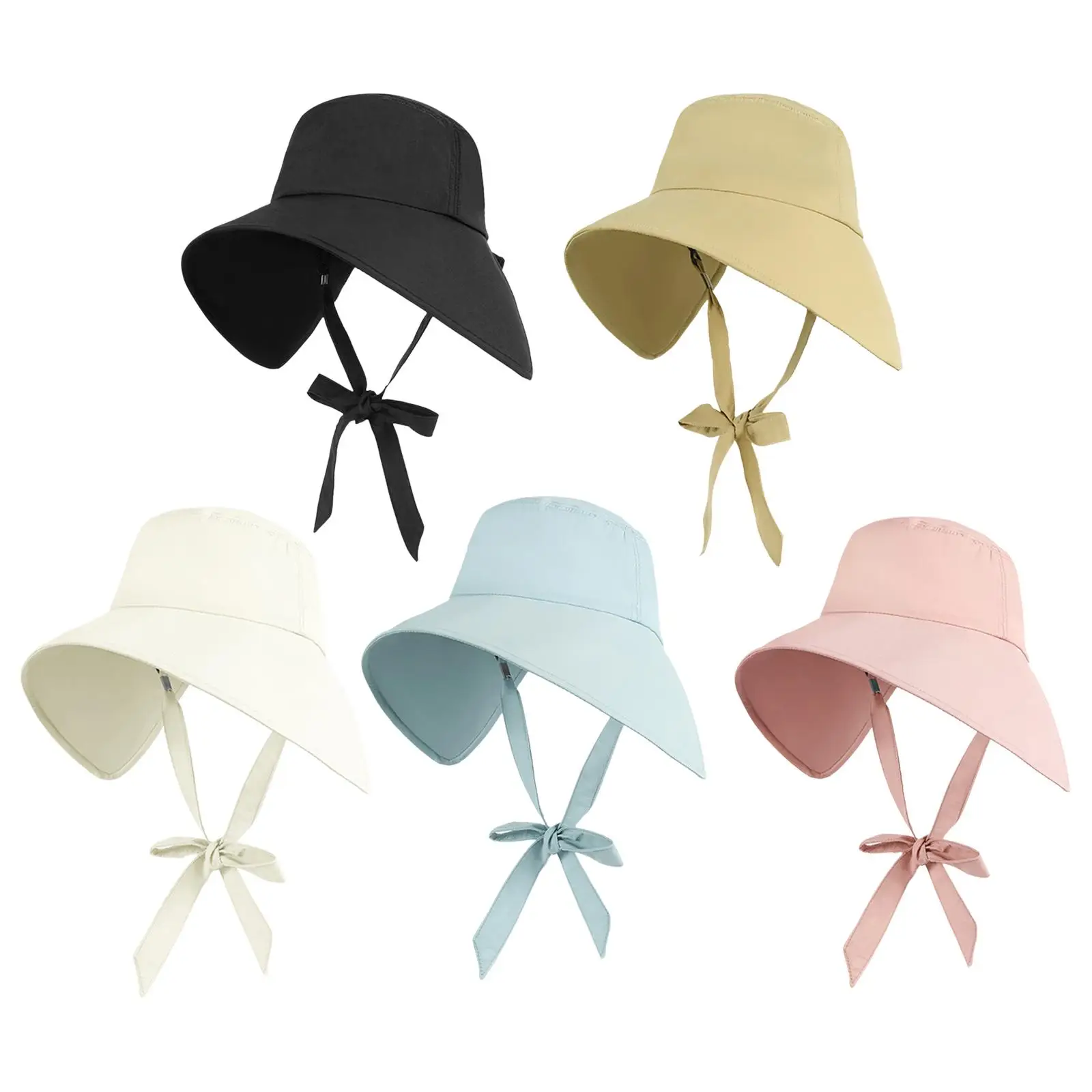 Sun Protection Hat Stylish Detachable Bucket Hat for Vacation Summer Camping