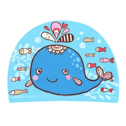 Cartoon Swimming Cap Children Kids Elastic Fabric Swiming Pool Water Sport Hat Cute Swim Bathing Hats Caps Little Boys Girls New