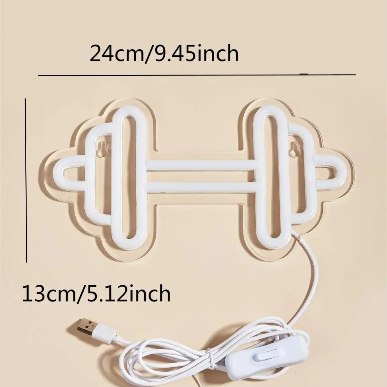 تشي شراء LED النيون الدمبل USB بالطاقة النيون علامات ضوء الليل ثلاثية الأبعاد جدار الفن غرفة نوم غرفة المعيشة مصباح ديكور علامات