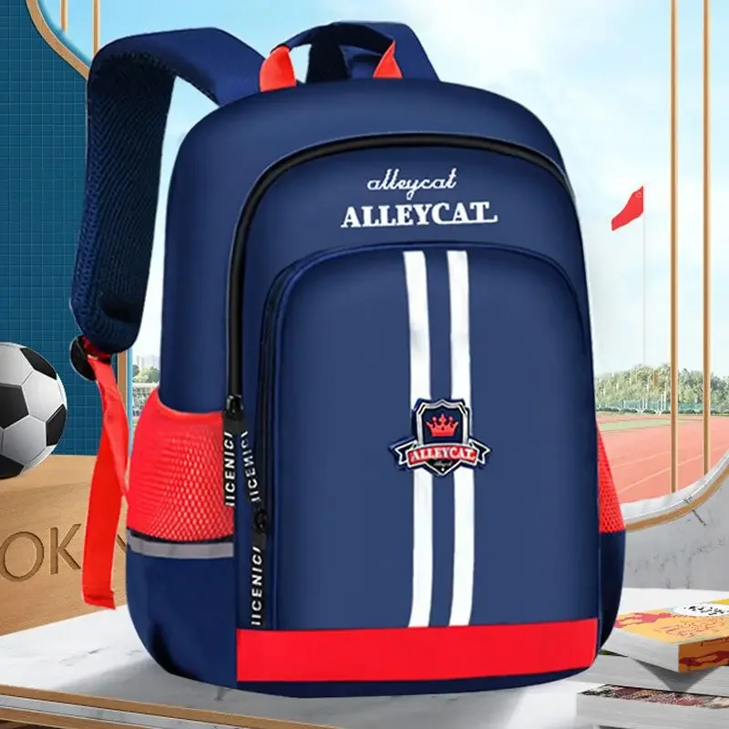 

2024 New Bag Waterproof Student Backpack Burden-Reducing Spine Colorful Plus Safety Pad Schoolbag Oxford Breathable Package