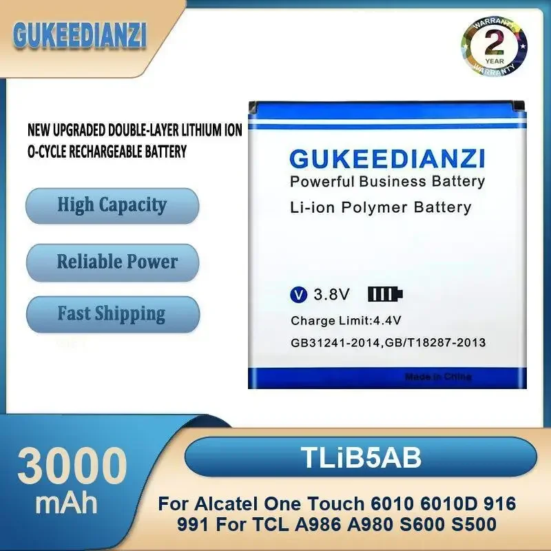 

TLiB5AB 3000 мАч аккумулятор для мобильного телефона большой емкости для Alcatel One Touch 6010 6010D 916 991 для TCL A986 A980 S600 S500