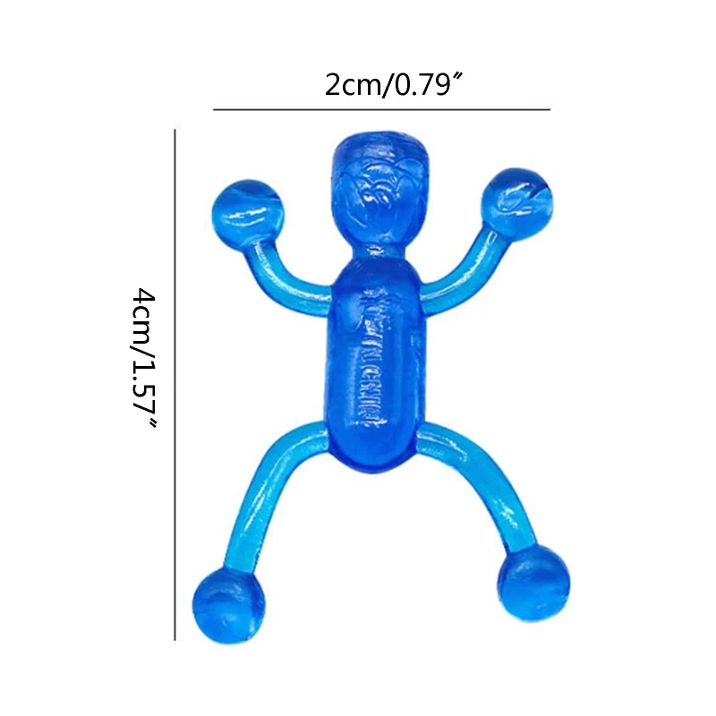 10Pcs/set Sticky Rolling Men  Window Crawler Men  Stretchy Wall Climbers  Funny Flexible Climb Men Sticky Wall Toy Kids