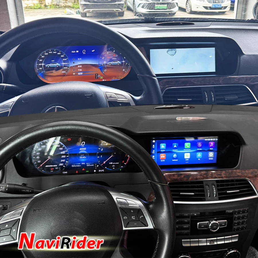 Dual Screen For Benz C Class W204 2011-2014 Android Autoradio Carplay Multimedia Video Player GPS Navigation Car Radio Head Unit