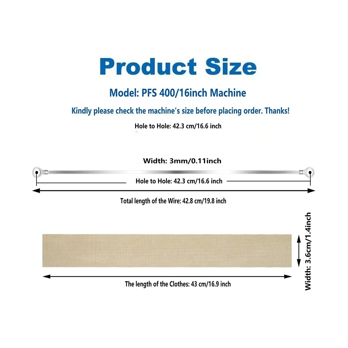 Zgrzewarka impulsowa części zamienne 16 Cal-3mm uszczelnienie termiczne paski PTFE taśmy uszczelniające elementy zamienne 6 Pack