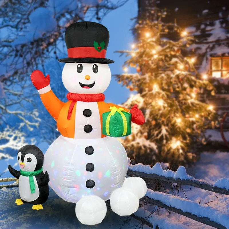 

Christmas Glow-in-the-dark Inflatable Balloon, Snowman, Old Man, Christmas Tree Decorations, Glow-in-the-dark Props, 1.8m