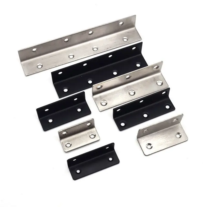 

4PC L-Shaped Metal Corner Brace, Right Angle Bracket, Furniture Joinery Hardware for Assembly2060/80 3090/120 40120/160
