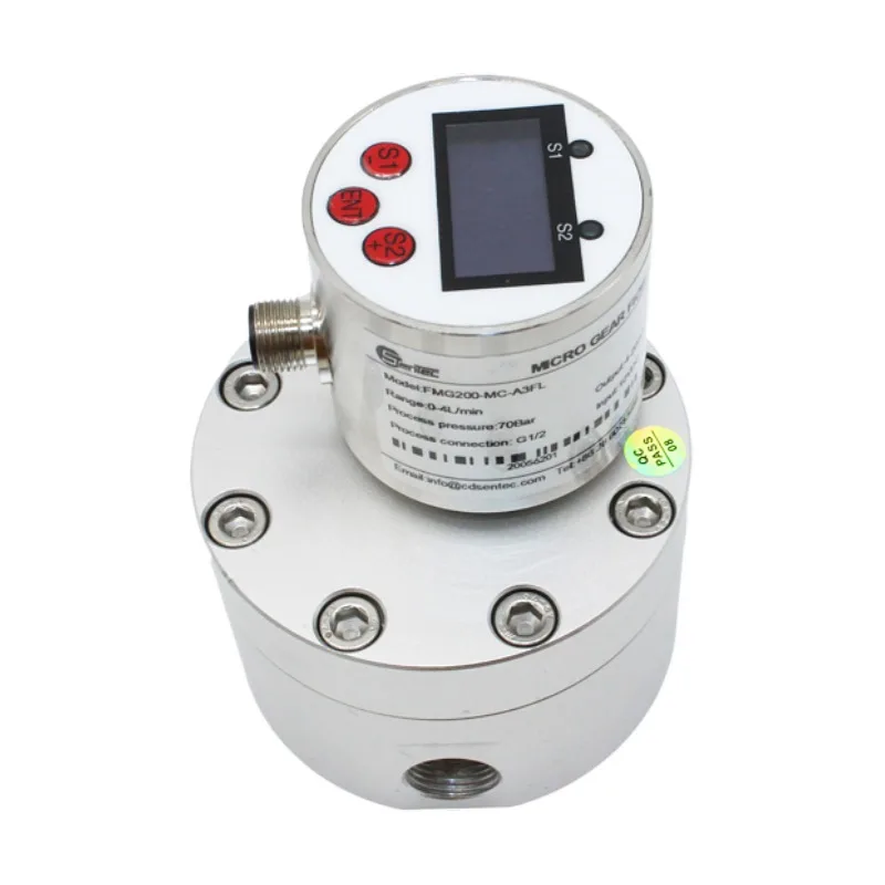 High-precision Gear Flow Meter Oil diesel Liquid Flow Meter for 5mL-2000 ML/min Small Flow Measurement