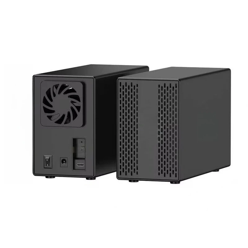 

SSD Disk Array Chassis USB C 2 Bracket External Hard Disk Array Chassis with Fan