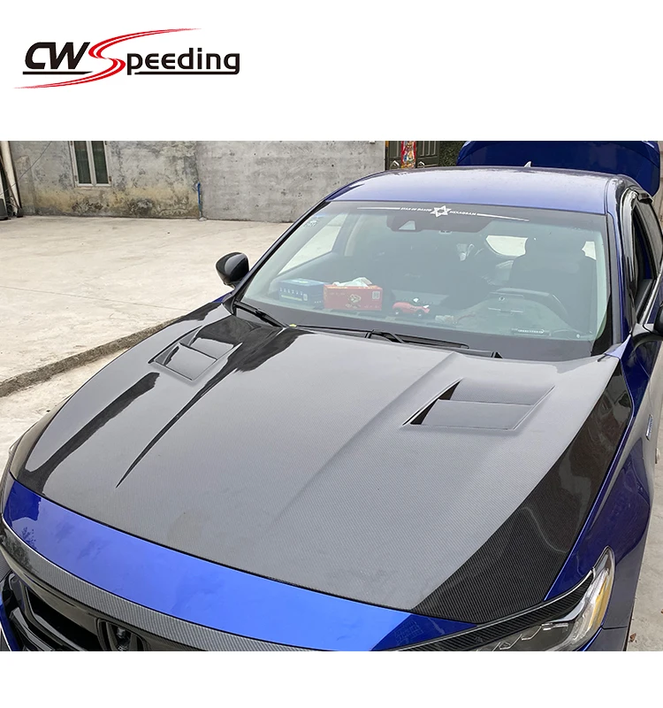 

CUSTOMIZED CWS-B STYLE CARBON FIBER HOOD BONNET for 2018-2021 HONDA ACCORD