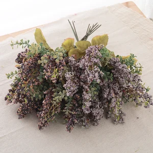 زهور اصطناعية للزينة ، زهور مزيفة ، نباتات قمح ، إكليل من الزهور ، المنزل ، غرفة المعيشة ، الحديقة ، الزفاف ، عيد الميلاد ، إكسسوارات DIY ، 3 قطع أفضل 12 ترتيبات قطعة خبز القمح مبيعا - رقم 6