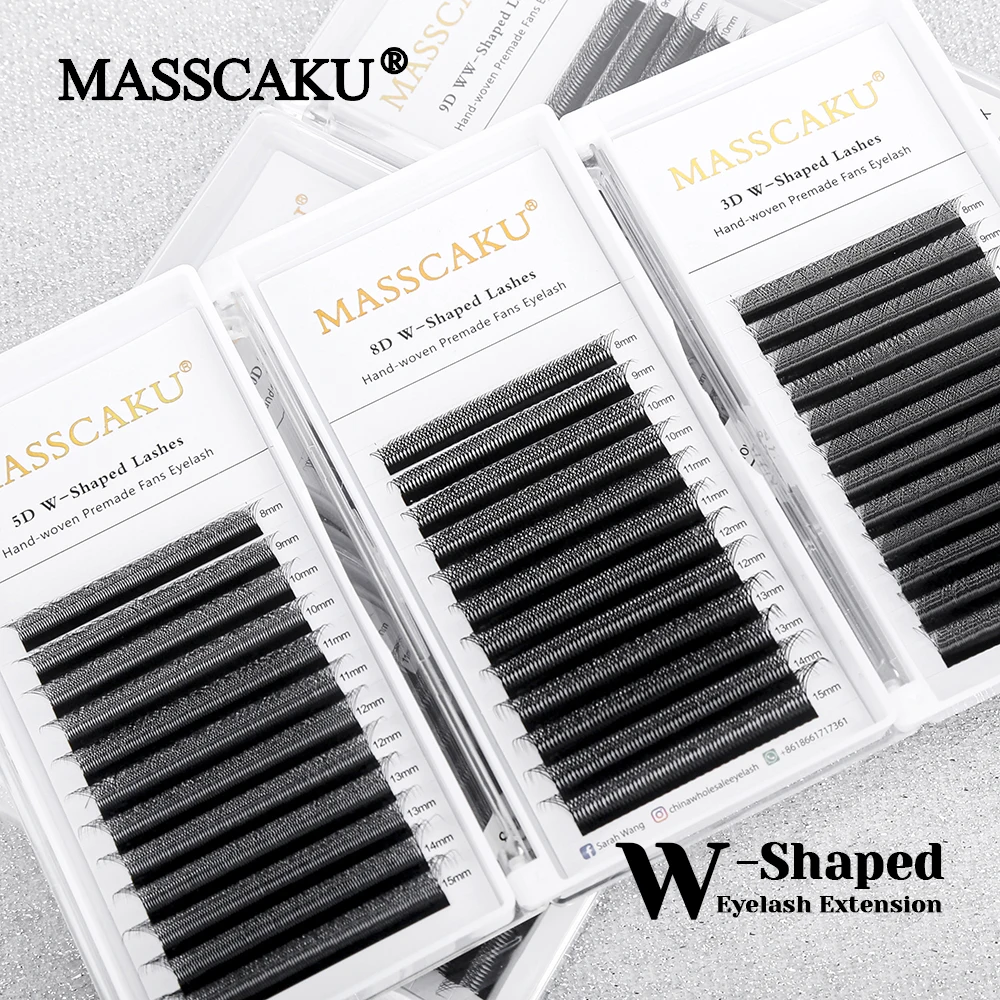 Customized Private Logo Fast Grafting Multi-texture Premade Volume Fans Eyelash 0.07mm Easy Fanning W Clover Lashes Makeup Tools