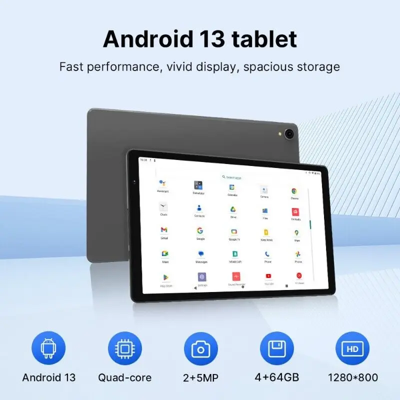 Tablette 10.1 Inch 1280*800 4Gb Tablet Pc Android 13 WiFiNetwork Android Tablets