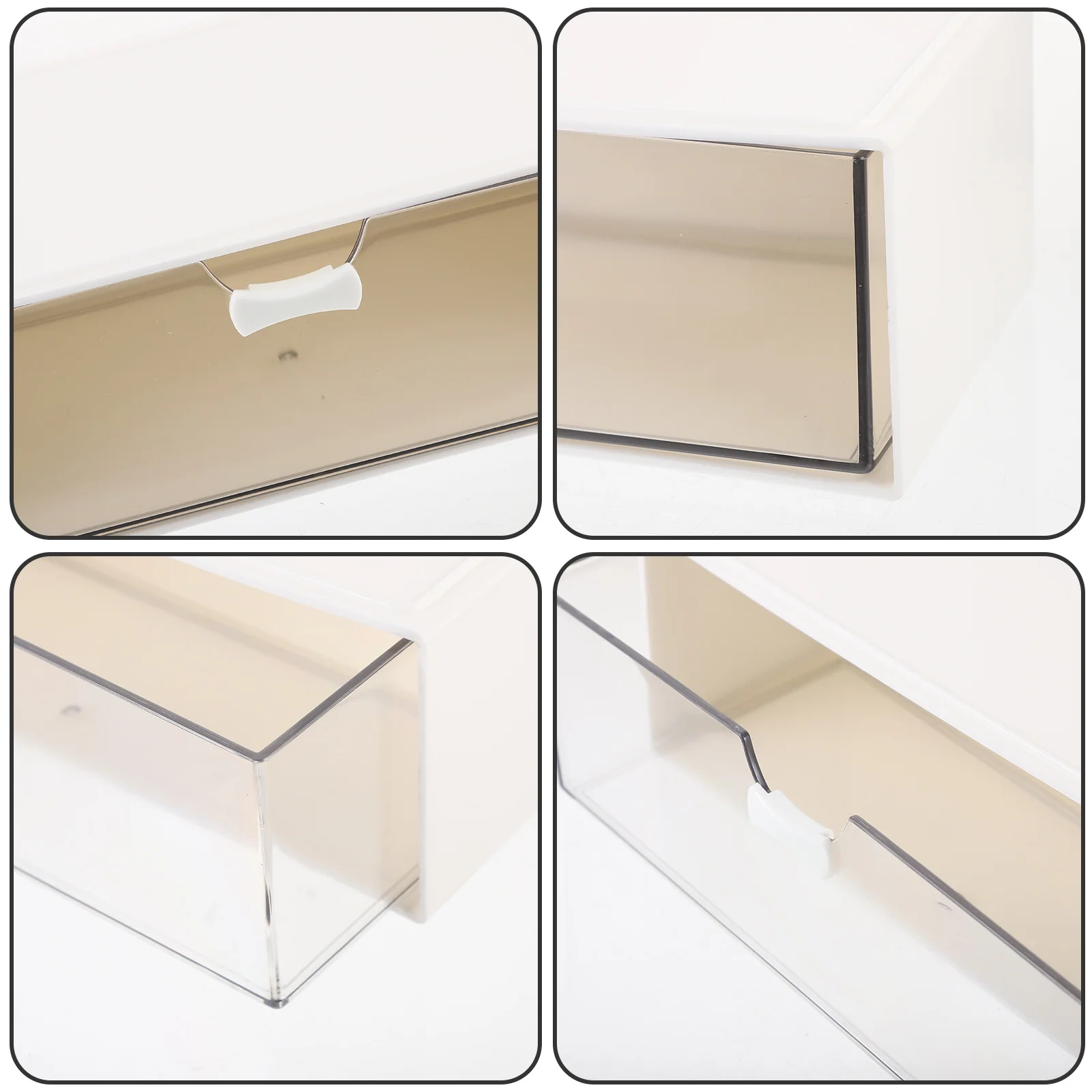 

Clear Drawer Organizer Single Desktop Storage Box Stationery Pen Ruler Cutter Tape Holder Sturdy Plastic Craftsmanship Large