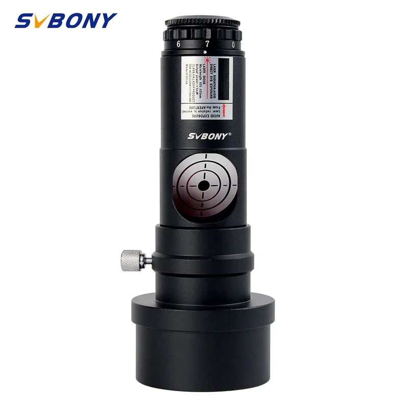 SVBONY SV121 1.25 Inch Red Laser Collimator Metallic Material with 2 Inches Adapter for Newtonian and SCT Reflecting Telescopes