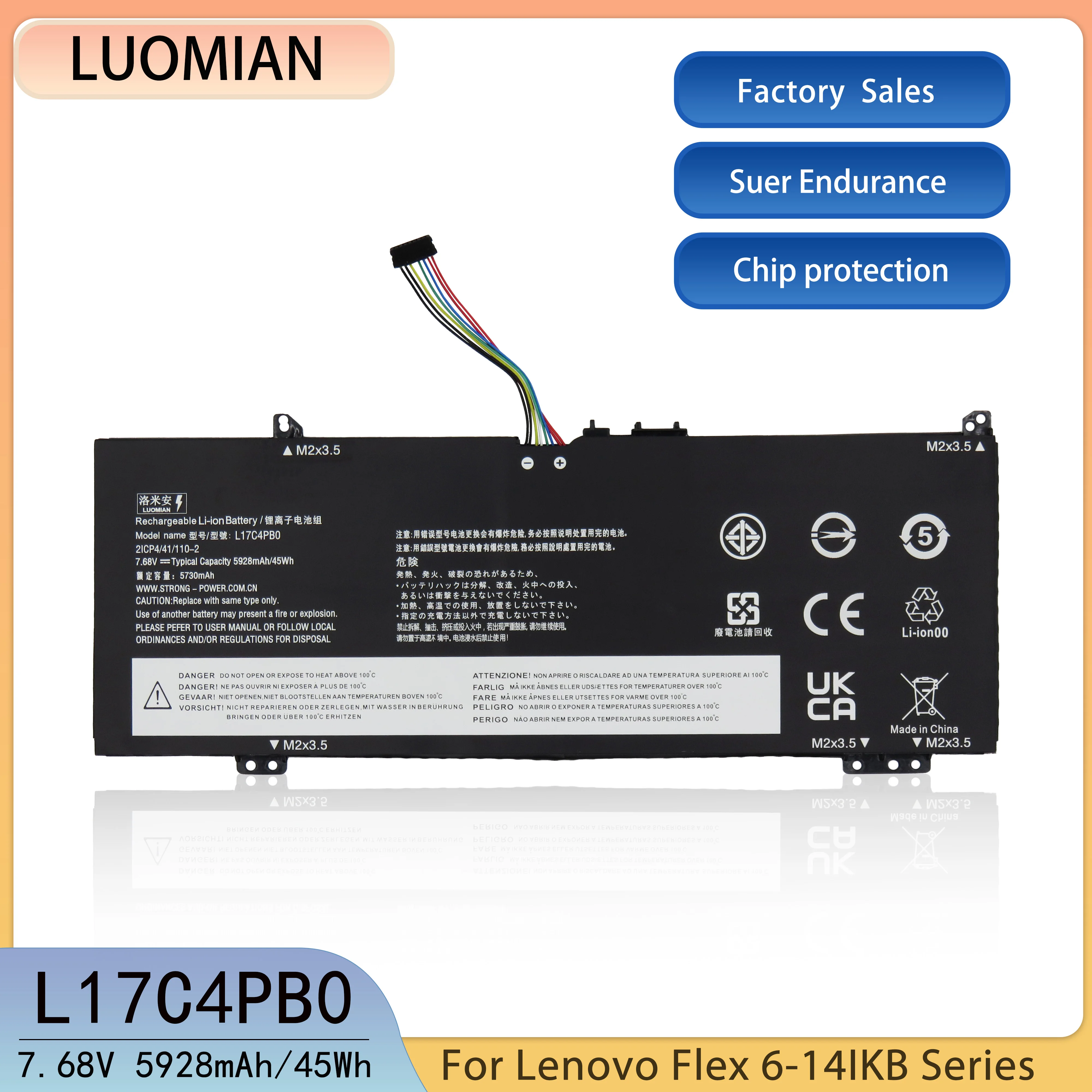 LUOMIAN L17C4PB0 Laptop Battery For Lenovo Xiaoxin Air 14ARR 14IKBR 15ARR 15IKBR Ideapad 530s-14IKB 530s-15IKB L17M4PB0 L17C4PB2
